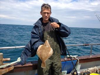 2 lb 2 oz Plaice by Tim, all rugged and windswept