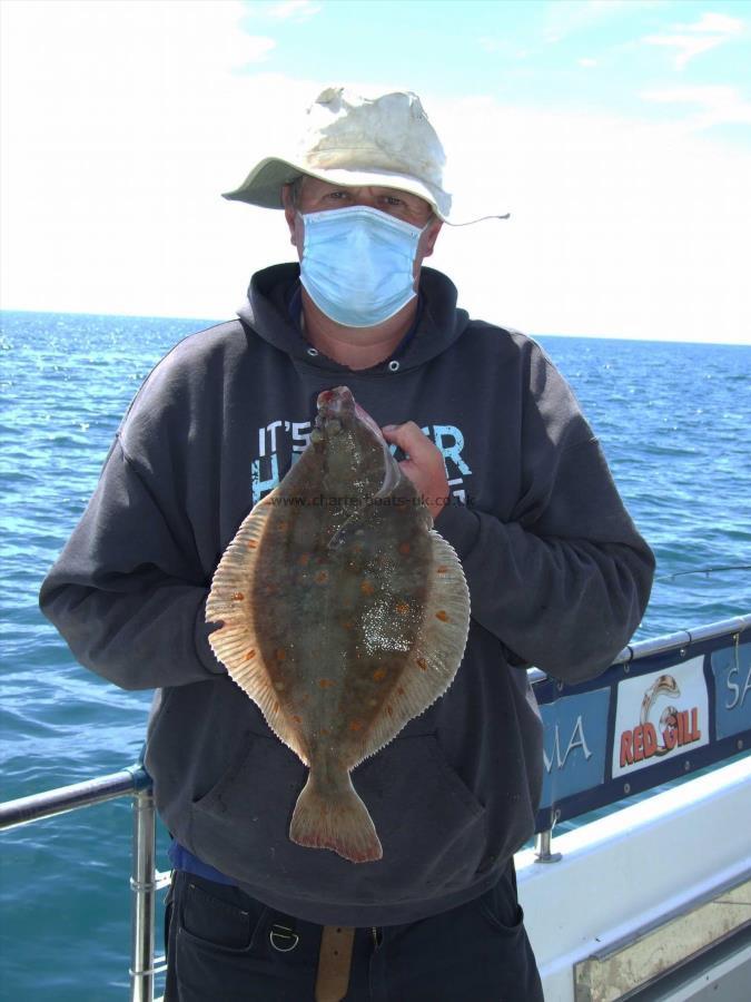 3 lb 2 oz Plaice by David Hawker