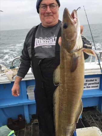 15 lb Ling by mogger with a ling caught 30 october