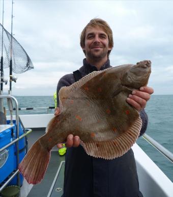 4 lb 12 oz Plaice by Kelvin Hindmarch