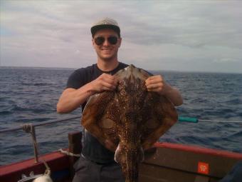 14 lb 4 oz Undulate Ray by Paul Kitchen on a break from work