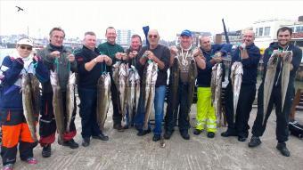 5.5 Kg Ling by whole boat catch bridlington sea fishing week