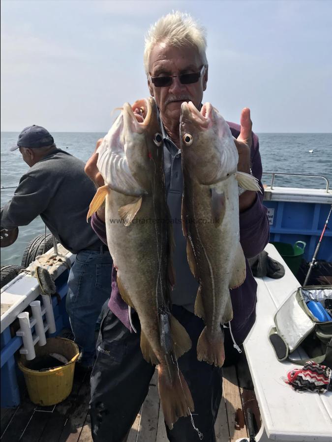8 lb Cod by Pat from hull 6/7/218  wreck fishing