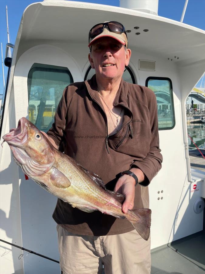 6 lb 2 oz Cod by Nick with his first cod on Brighton Lure Boat