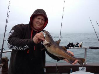 3 lb 8 oz Cod by Marc LRF kelp cod