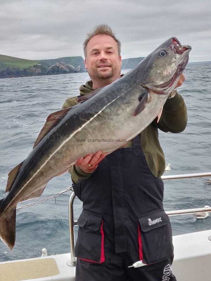 27 lb Coalfish (Coley/Saithe) by Phil Gregory