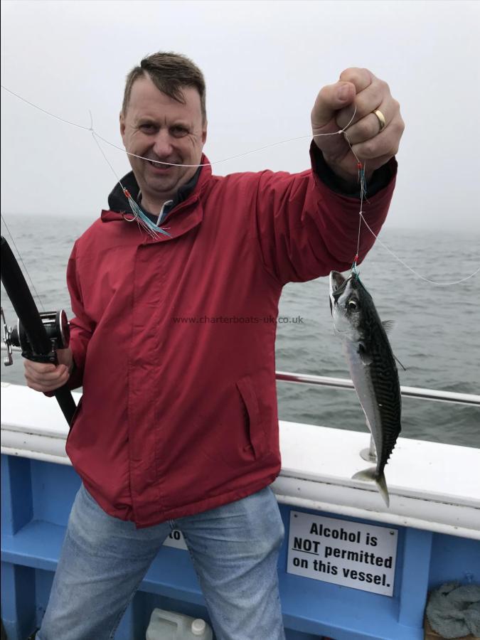 1 lb Mackerel by Dave with our first mackerel of the year