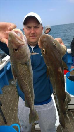 7 lb Cod by adam from leeds with 2 nice cod today 18/5/2014
