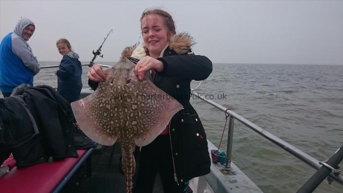 8 lb 7 oz Thornback Ray by Claire from canterbury