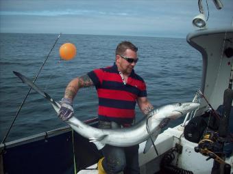 65 lb Blue Shark by Dean Thompson