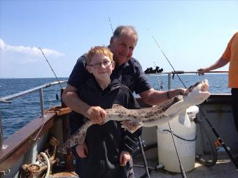 8 lb 8 oz Bull Huss by Top angler Cai, ably assisted by Barry.