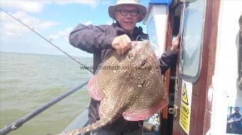 12 lb 4 oz Thornback Ray by Dave from Kent