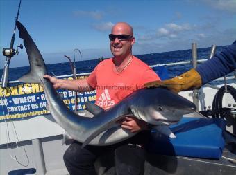 108 lb Blue Shark by Jimi Jones