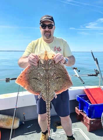 12 lb 3 oz Thornback Ray by Steven Hayes