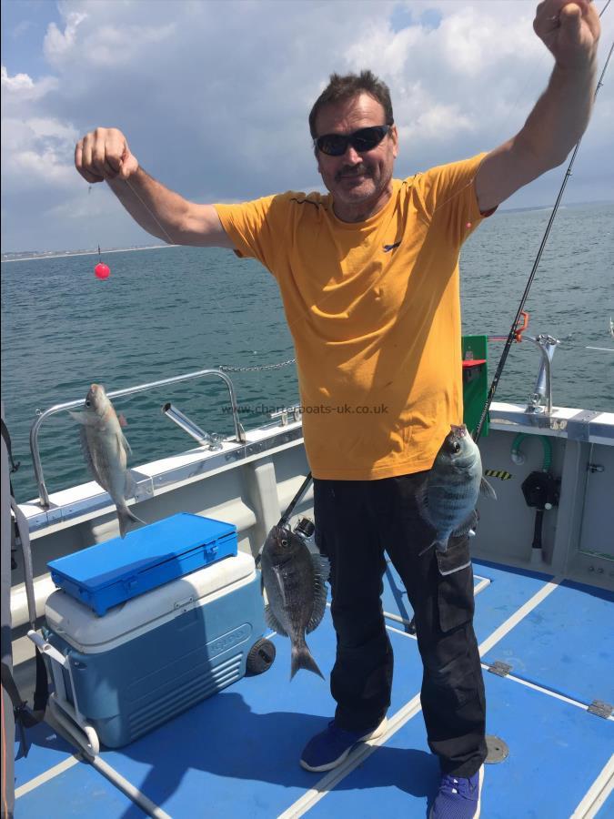 4 lb Black Sea Bream by Brian with a triple shot