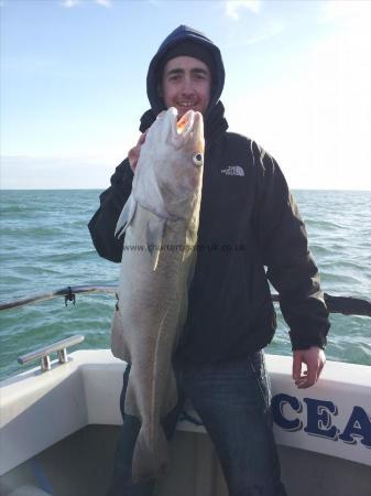 15 lb Cod by Sean with his 1st ever Cod