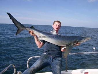 90 lb Blue Shark by John Crotty