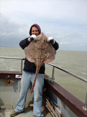 12 lb Thornback Ray by Stuarts Stag do, fish returned.