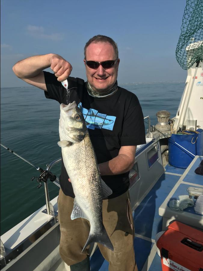 5 lb 8 oz Bass by Mark using a slow jig outfit