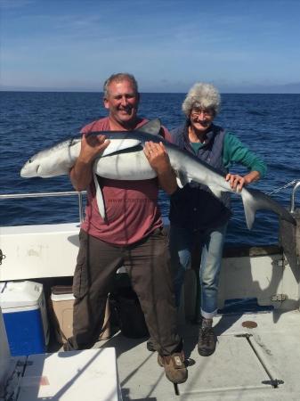 75 lb Blue Shark by stuart cross