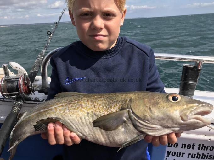 6 lb Cod by 10 year old Callum with a 6 pound cod