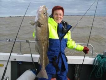 8 lb Cod by Marina Stleger with her cod caught on Sophie Lea