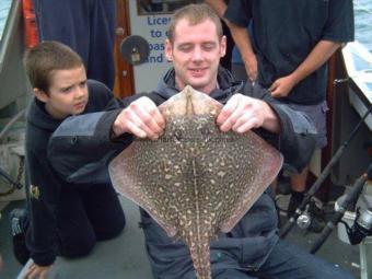 7 lb 8 oz Thornback Ray by Birthday boy