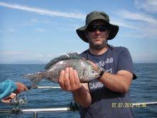 2 lb 2 oz Black Sea Bream by dickie with his nice bream