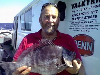 3 lb 12 oz Black Sea Bream by Spike Spears out on a jolly