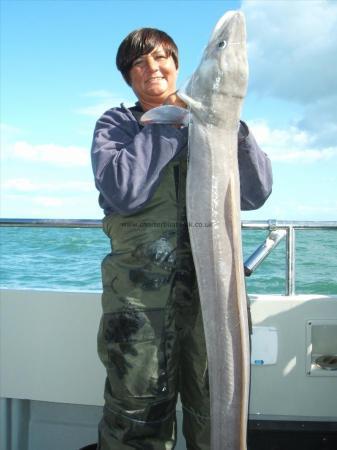 38 lb Conger Eel by Julie