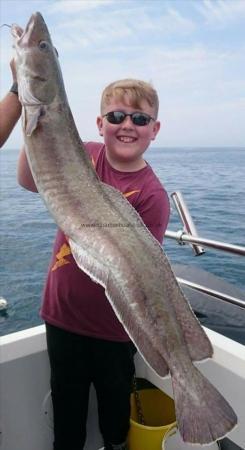 20 lb Ling (Common) by 9 Year old Reece Yates with his 20 lb Ling
