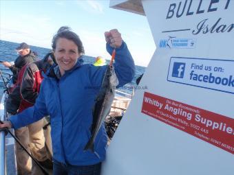 2 lb 6 oz Coalfish (Coley/Saithe) by Theresa from Borough Bridge.