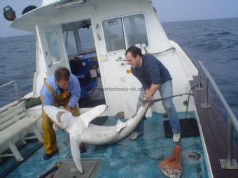 170 lb Blue Shark by Toby Dixon