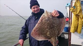 10 lb 2 oz Thornback Ray by tim from Broadstairs