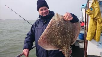 10 lb 2 oz Thornback Ray by tim from Broadstairs