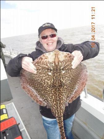 12 lb Thornback Ray by Carol with her best ever thornback