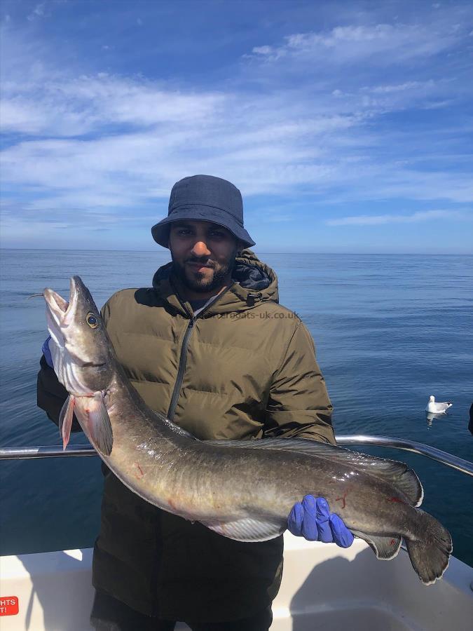 13 lb Ling (Common) by Ramzan "Raz" Raza with a 13lb Ling