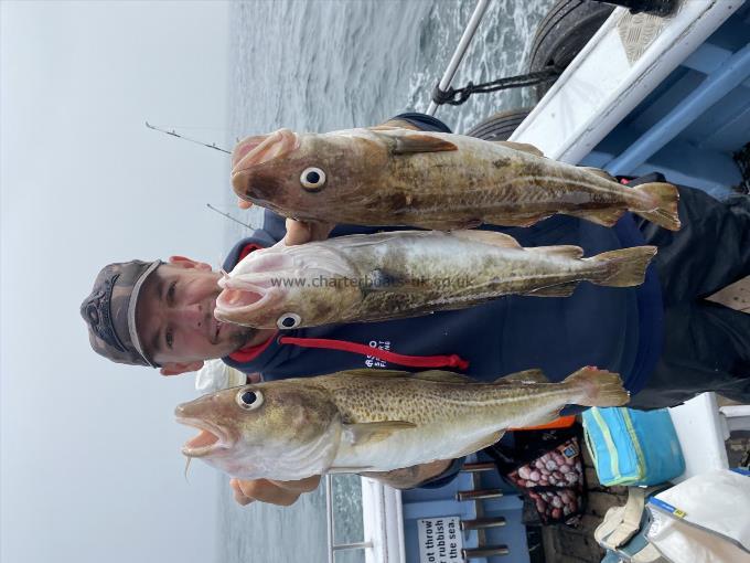 7 lb Cod by Alan first time wreck fishing