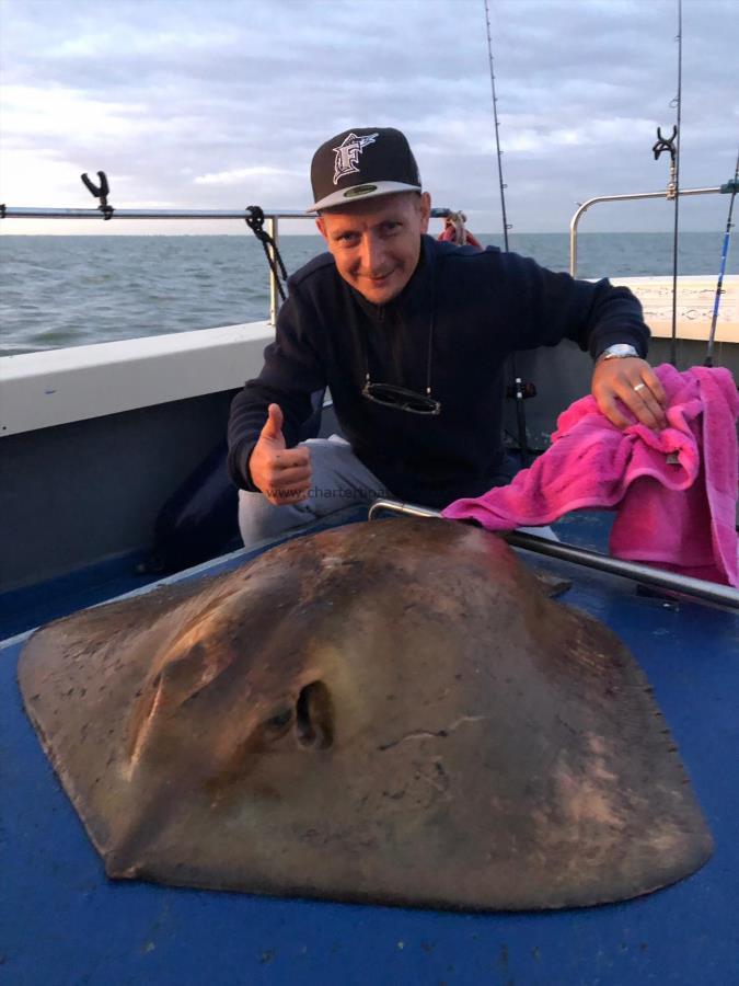 80 lb 2 oz Stingray (Common) by Unknown