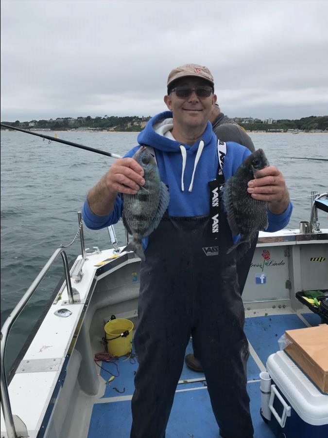 2 lb Black Sea Bream by Chris E double shot