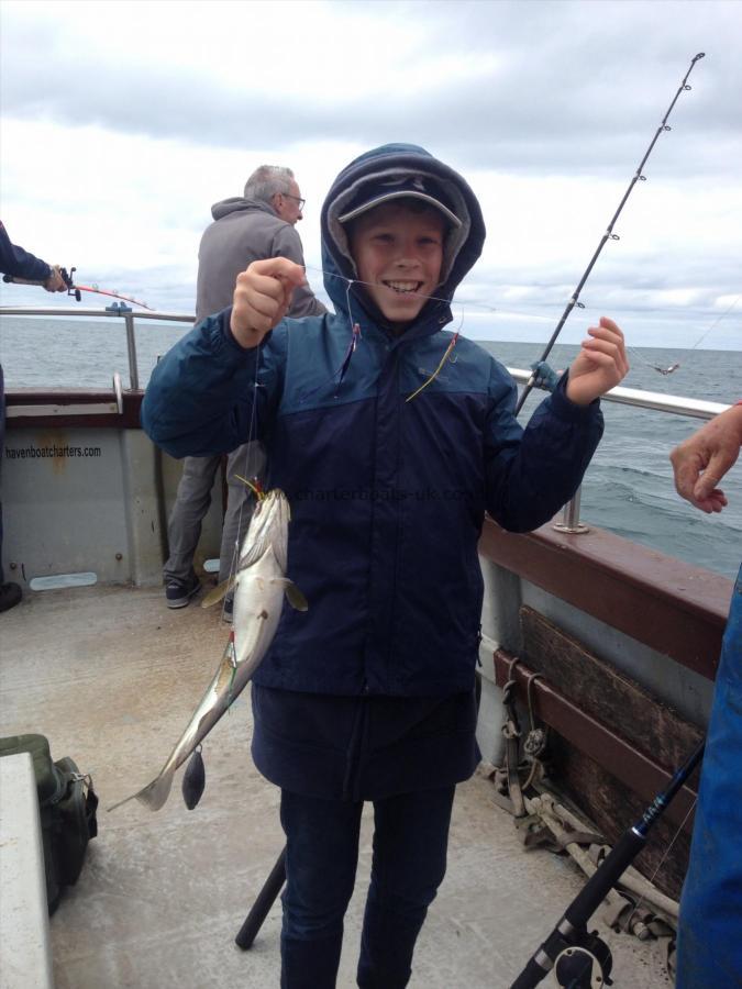 2 lb Pollock by Tom's first boat trip.