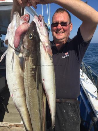 10 lb Ling by dave birkett with some of his fish 13/9/2016
