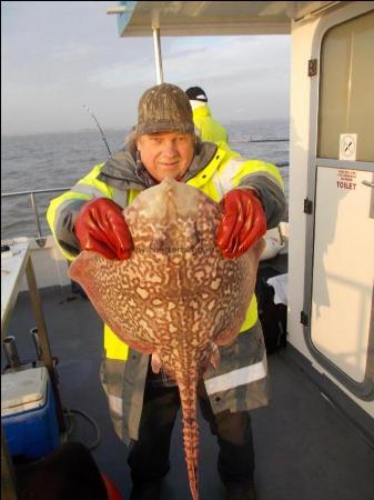 13 lb 4 oz Thornback Ray by Terry Phillips with his ray caught on Sophie Lea