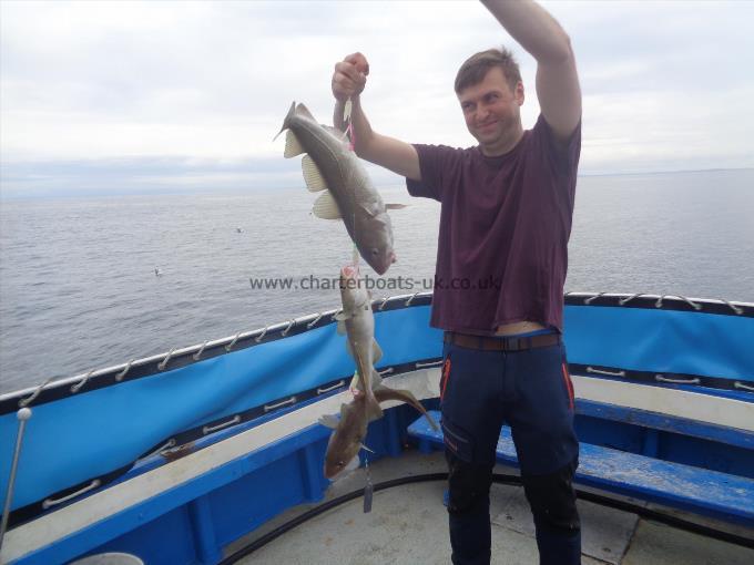 4 lb Cod by 3 at a time caught by matthew