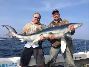 150 lb 6 oz Blue Shark by CARWYN  DOBSON