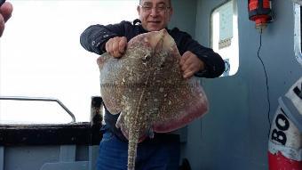 7 lb 9 oz Thornback Ray by Boys over from Poland