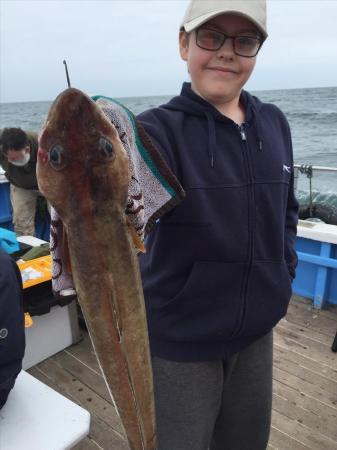 8 lb Ling by cole holding a nice ling caught 17/8/2016