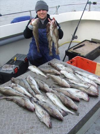 3 lb Cod by joe (pictured) paul,andy,john,dave,russel,phil