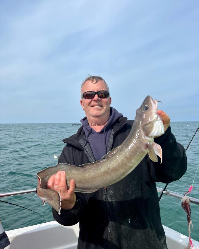 4 lb 8 oz Ling by Rob Waterworth