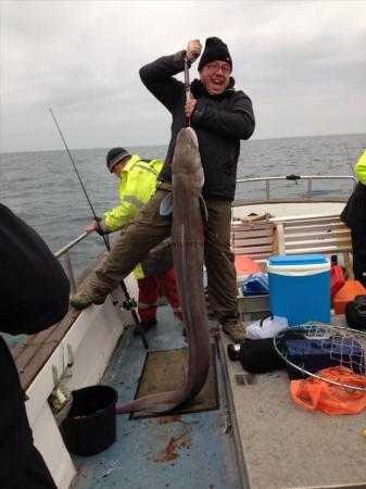 75 lb Conger Eel by Bill Brown